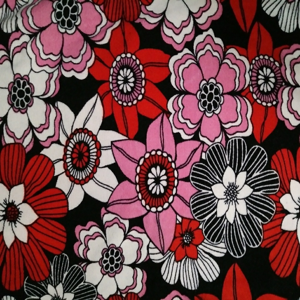 KlassyKassy floral print leggings pink+red flowers
